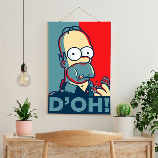 Постер на стіну з тканини «Гомер Сімпсон. Поп-арт. Homer Simpson. Pop art»