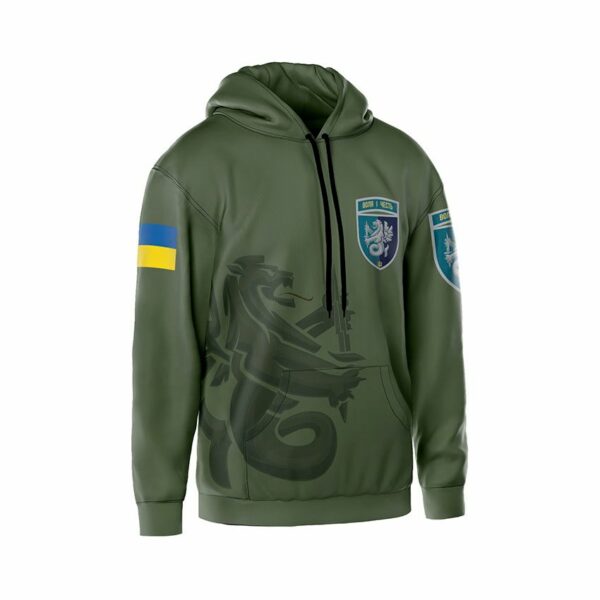 Худі чоловіче з принтом «37-ма окрема бригада морської піхоти. Воля і честь. Will and honor»