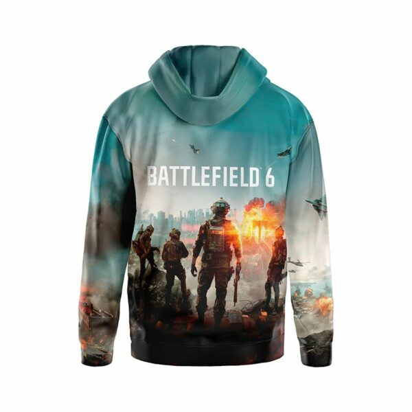 Худи мужское с принтом «Батлфилд 6. Битва за город. Battlefield 6. Battle for City»