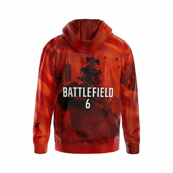 Худи мужское с принтом «Батлфилд 6. Огненный фронт. Battlefield 6. Fire Front»