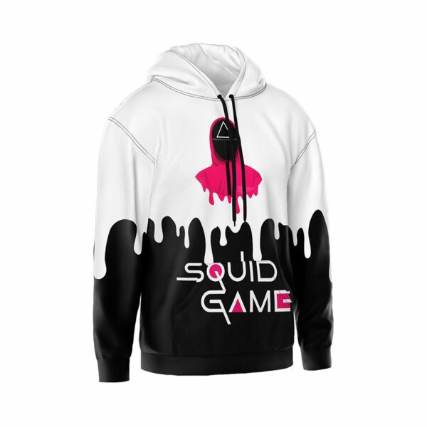 Худи мужское с принтом «Игра в кальмара. Розовый солдат. Squid Game. Pink soldier»