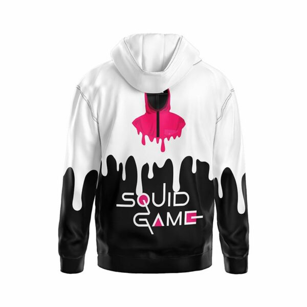 Худи мужское с принтом «Игра в кальмара. Розовый солдат. Squid Game. Pink soldier»