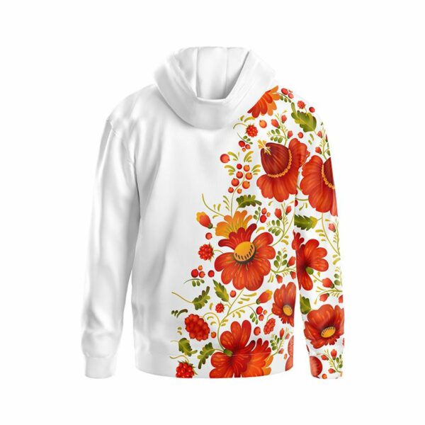 Худи мужское с принтом «Цветы. Петриковка. Flowers. Petrykivka»