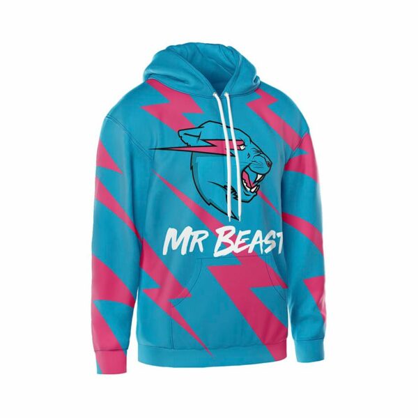 Худи мужское с принтом «Мистер Бист. Гром. Mr.Beast. Thunder»