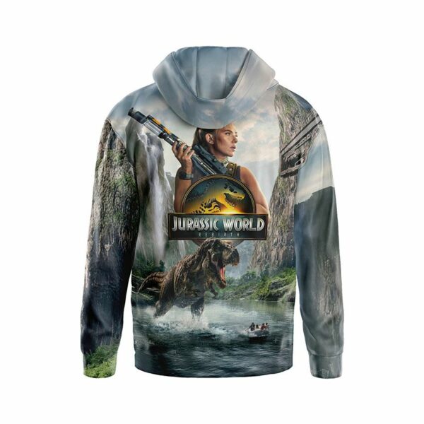 Худи мужское с принтом «Мир Юрского периода. Атака динозавра. Jurassic World. Dinosaur Attack»