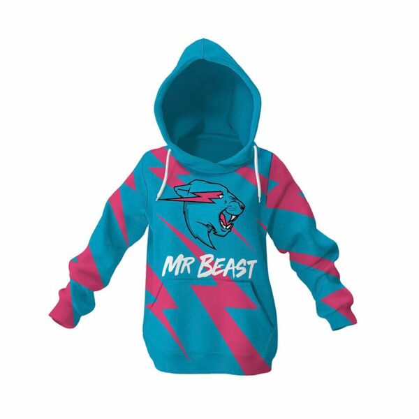 Худи детское с принтом «Мистер Бист. Гром. Mr.Beast. Thunder»