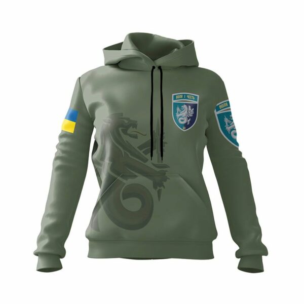 Худі жіноче з принтом «37-ма окрема бригада морської піхоти. Воля і честь. Will and honor»