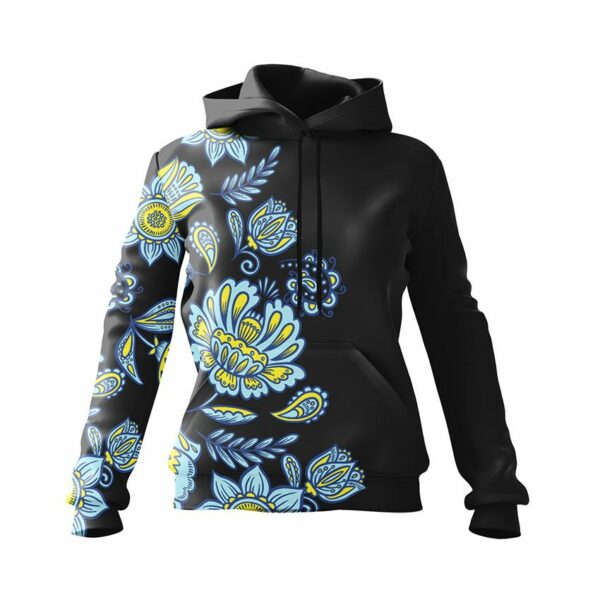 Худі жіноче з принтом «Петриківські квіти. Petrykivka flowers»