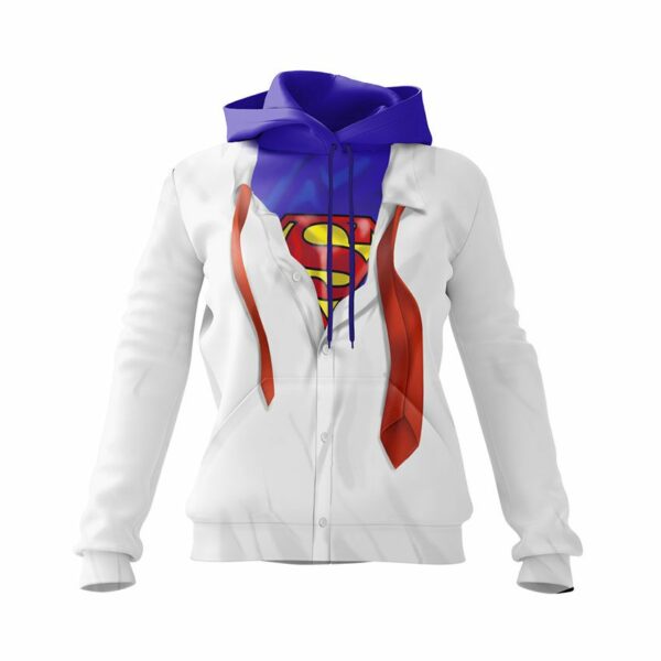 Худі жіноче з принтом «Супермен під сорочкою. Superman Under Shirt»