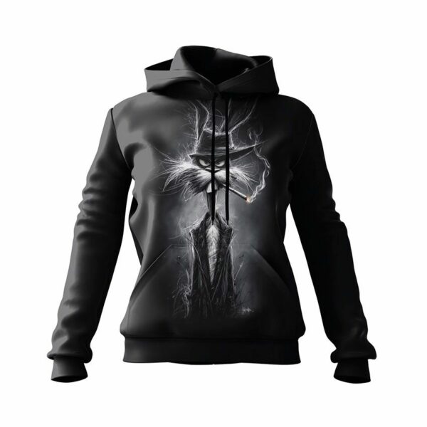 Худі жіноче з принтом «Суворий заєць. Мафія тварин. Strict hare. Like a boss. Animal Mafia»