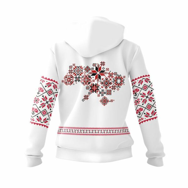Худи женское с принтом «Карта Украины. Вышиванка. Map of Ukraine. Embroidery»