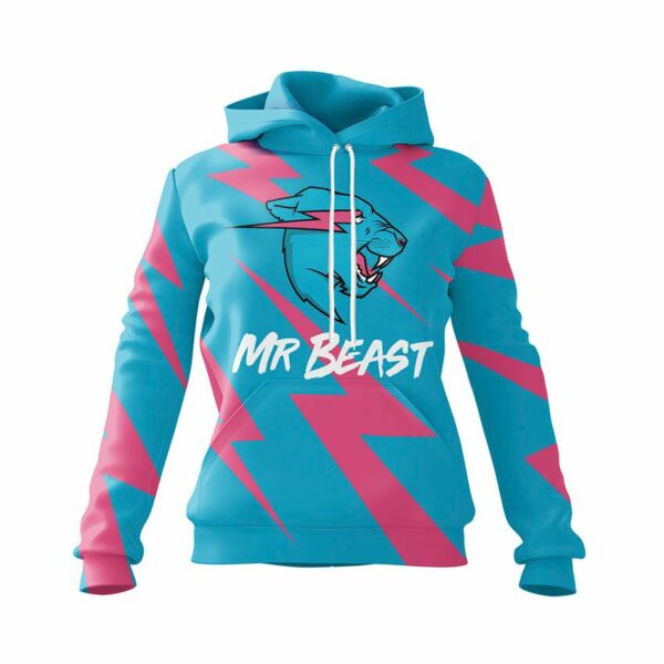 Худи женское с принтом «Мистер Бист. Гром. Mr.Beast. Thunder»