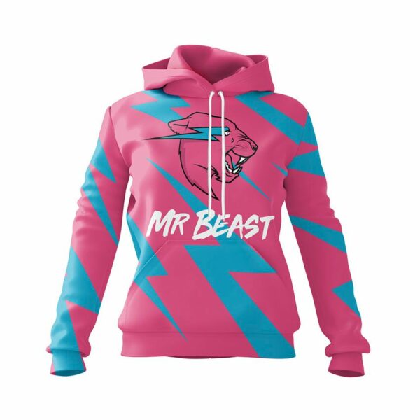 Худи женское с принтом «Мистер Бист. Гром. Mr.Beast. Thunder»