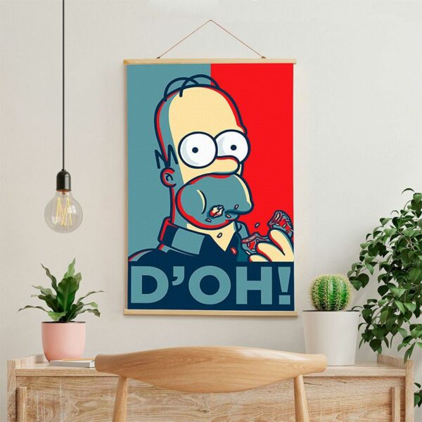 Постер на стіну з тканини «Гомер Сімпсон. Поп-арт. Homer Simpson. Pop art»