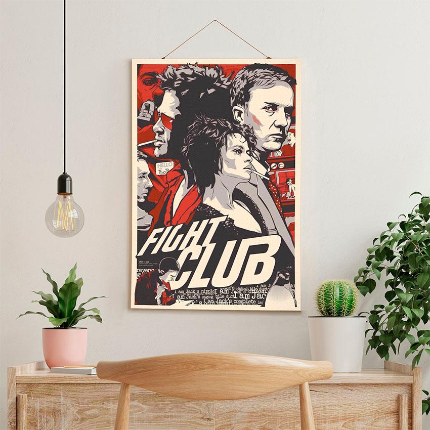 Постер на стіну з тканини «Бійцівський клуб. Актори. Fight club. Actors»