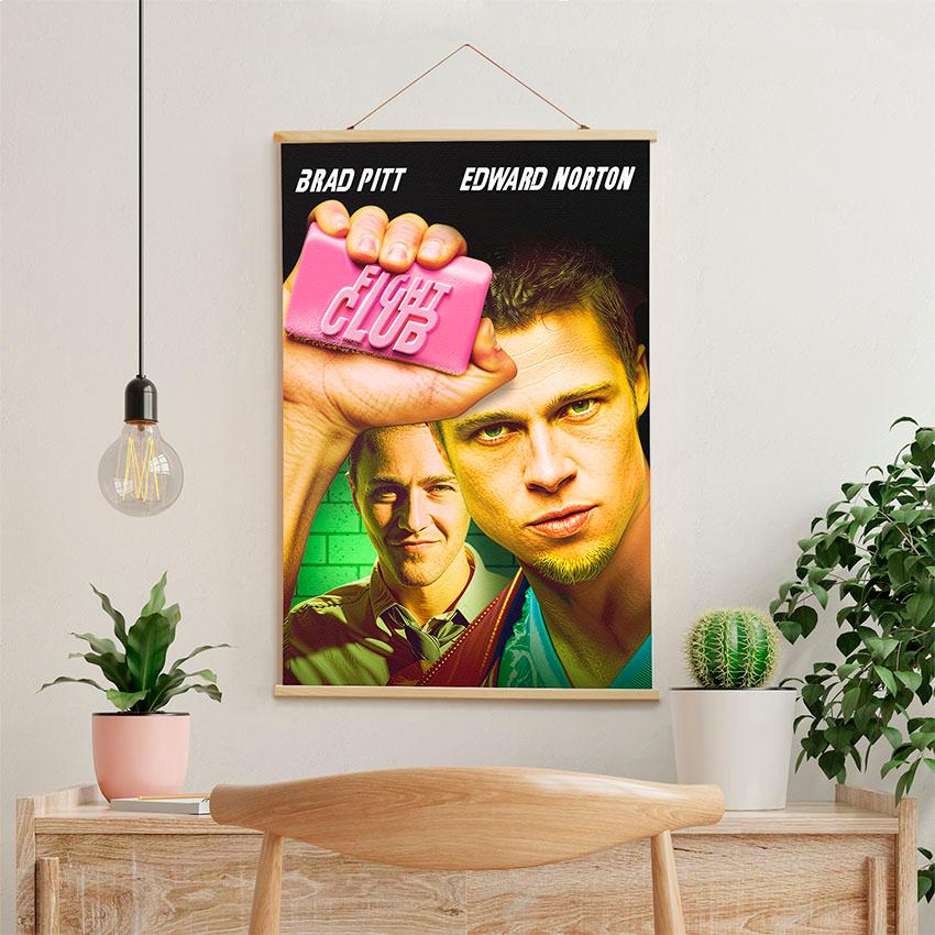 Постер на стіну з тканини «Бійцівський клуб. Енергія бою. Fight Club. Battle Energy»