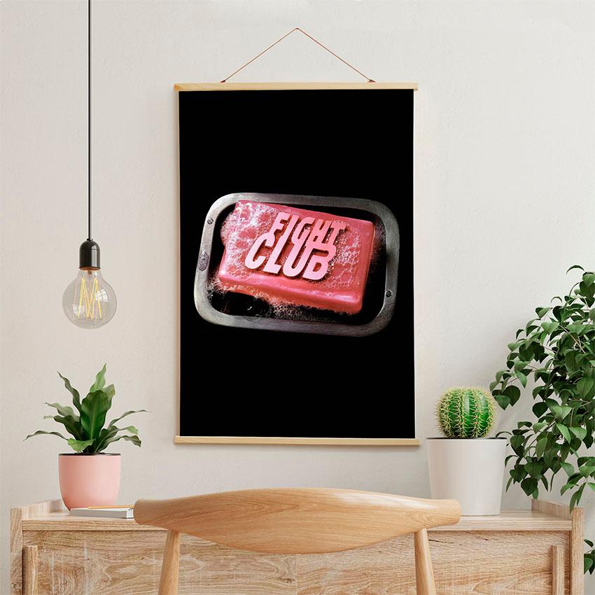 Постер на стіну з тканини «Бійцівський клуб. Лого. Fight club. Logo»