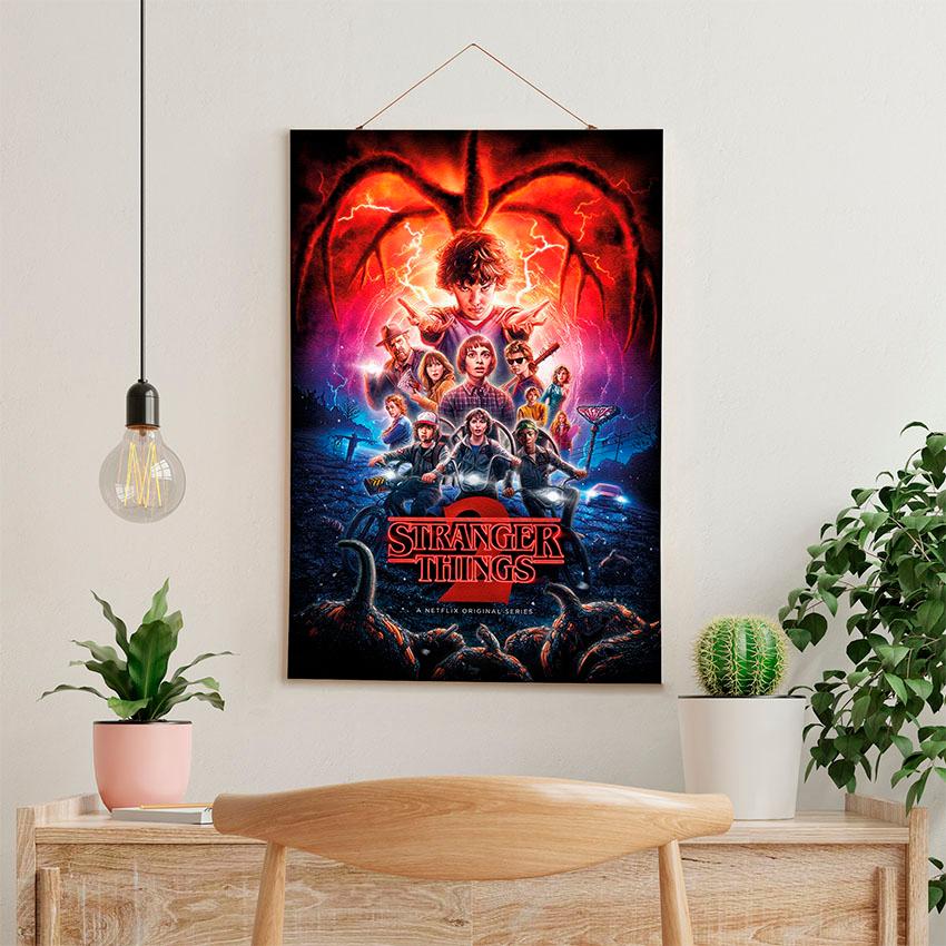 Постер на стіну з тканини «Дивні дива. Нетфлікс. Stranger Things. Netflix»
