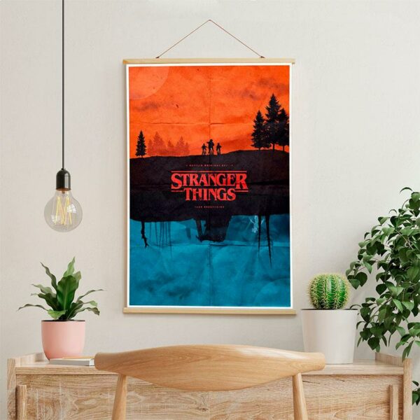 Постер на стену из ткани «Очень странные дела. Ночной поход. Stranger Things. Night Walk»