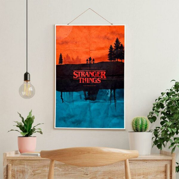 Постер на стену из ткани «Очень странные дела. Ночной поход. Stranger Things. Night Walk»