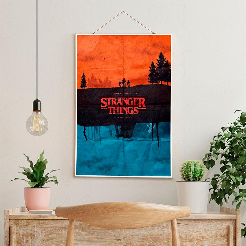 Постер на стену из ткани «Очень странные дела. Ночной поход. Stranger Things. Night Walk»