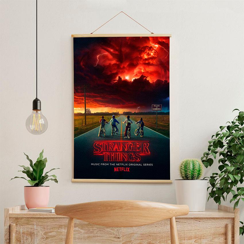 Постер на стену из ткани «Очень странные дела. Сильная команда. Stranger Things. Strong team»