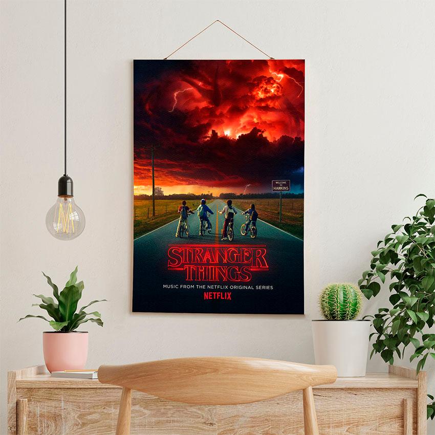 Постер на стену из ткани «Очень странные дела. Сильная команда. Stranger Things. Strong team»