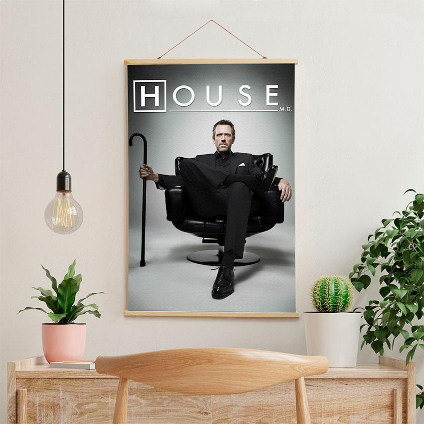Постер на стену из ткани «Доктор Хаус. House M.D»