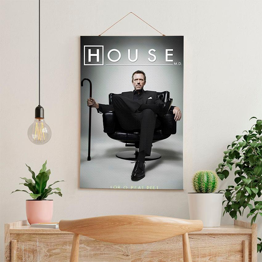 Постер на стену из ткани «Доктор Хаус. House M.D»