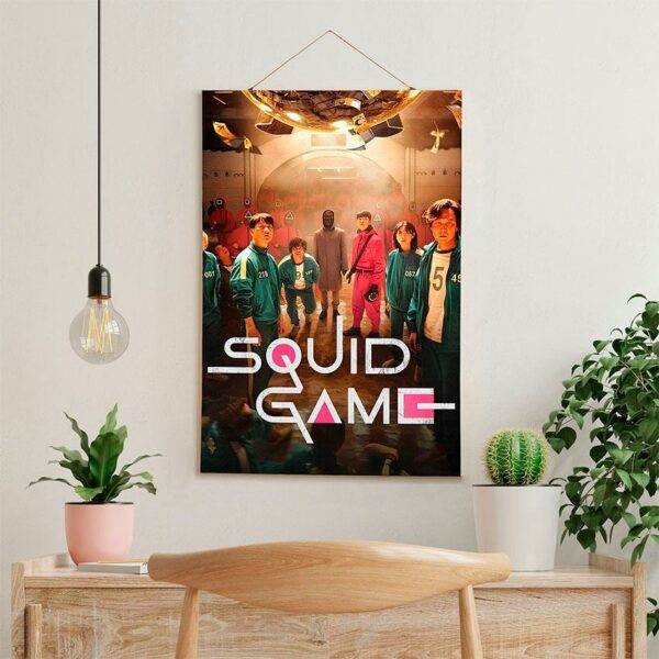 Постер на стіну з тканини «Гра в Кальмара. Серіал. Squid Game. Serial»