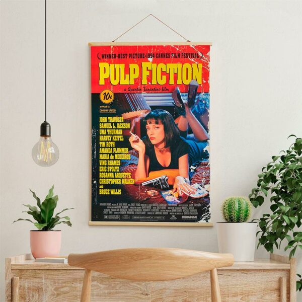 Постер на стену из ткани «Криминальное чтиво. Фильм Тарантино. Pulp Fiction. Tarantino Film»