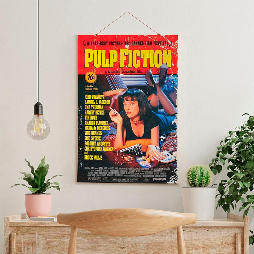 Постер на стену из ткани «Криминальное чтиво. Фильм Тарантино. Pulp Fiction. Tarantino Film»