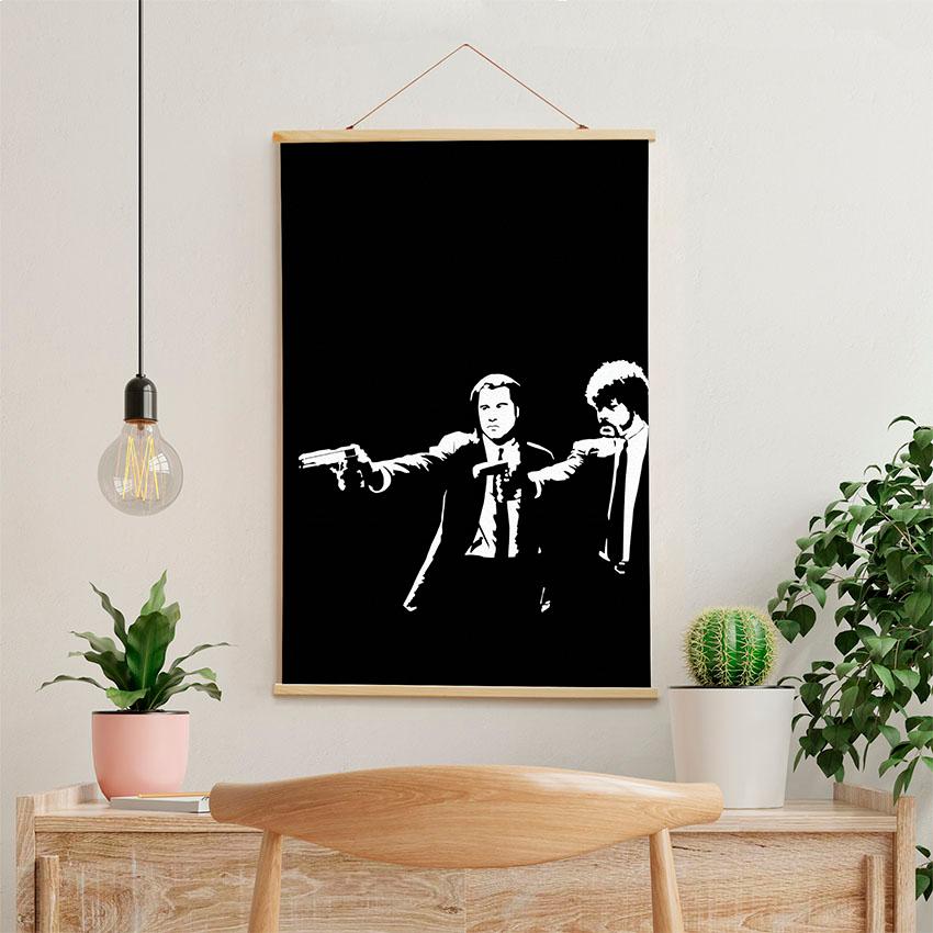 Постер на стену из ткани «Криминальное чтиво. Хитрый сюжет. Pulp Fiction. Crafty Plot»