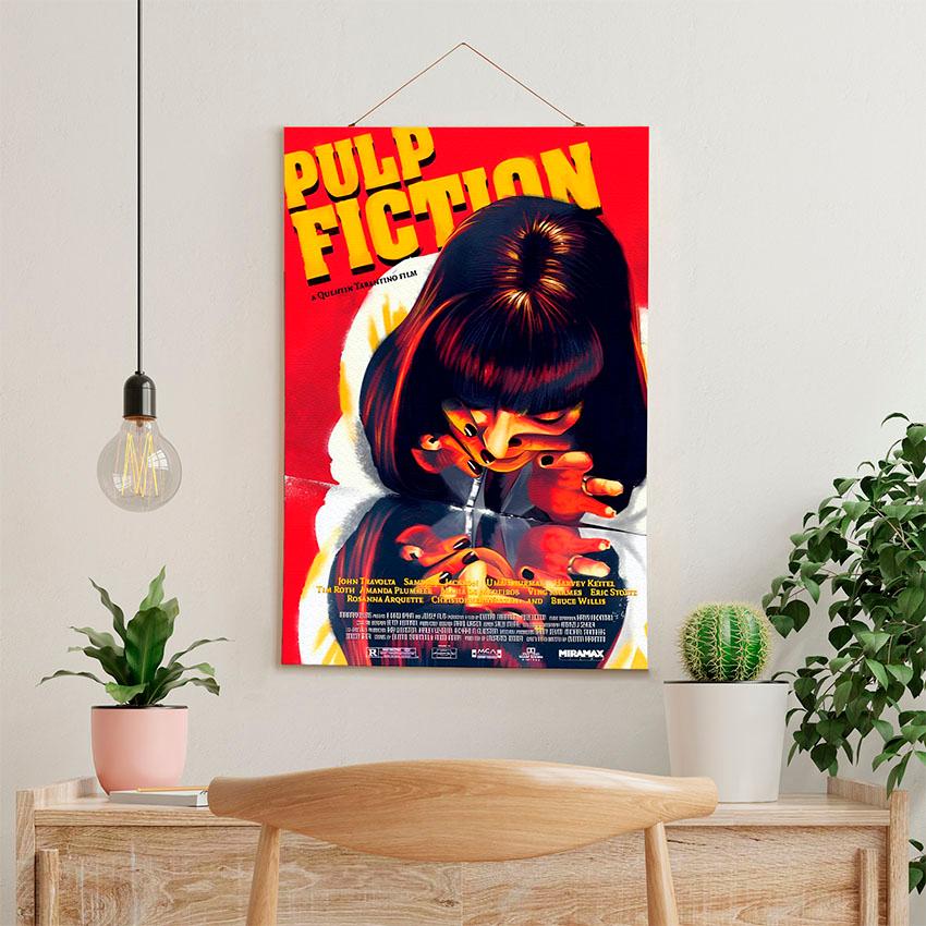 Постер на стену из ткани «Криминальное чтиво. Теневая история. Pulp Fiction. Shadow Story»