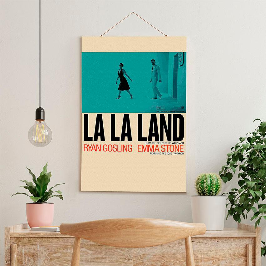 Постер на стену из ткани «Ла-Ла-Лэнд. Городская любовь. La-La-Land. City Love»