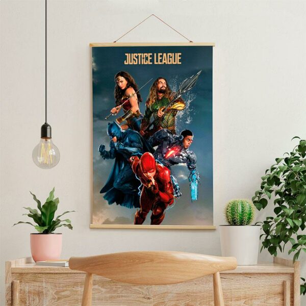 Постер на стену из ткани «Лига справедливости. Сила героев. Justice League. Power of Heroes»