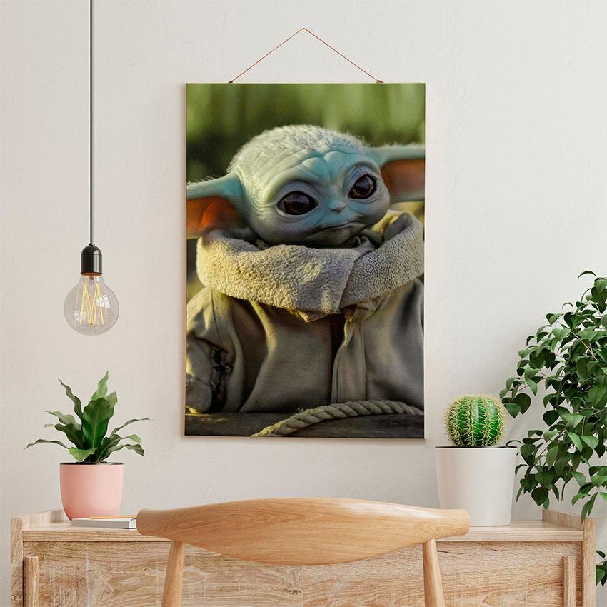 Постер на стену из ткани «Малыш Йода. Звездные войны. Yoda. Star Wars»