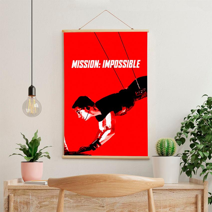Постер на стену из ткани «Миссия невыполнима. Экшн и шпионы. Mission Impossible. Action Spy»