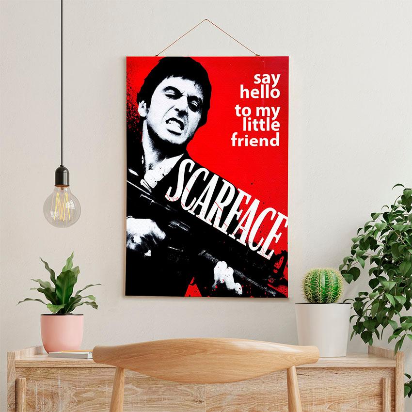 Постер на стену из ткани «Лицо со шрамом. Темный герой. Scarface. Dark Hero»