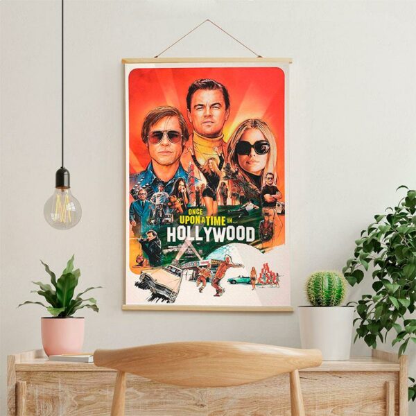 Постер на стіну з тканини «Одного разу в Голлівуді. Тарантіно. Once upon a time in Hollywood. Tarantino»