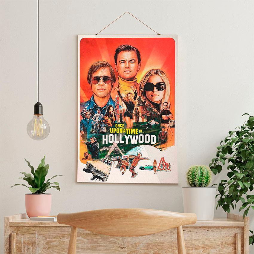Постер на стену из ткани «Однажды в Голливуде. Тарантино. Once upon a time in Hollywood. Tarantino»