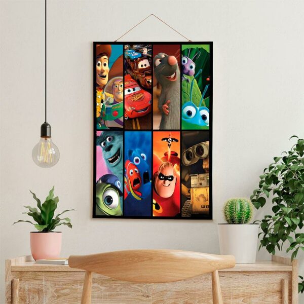 Постер на стену из ткани «Пиксар. Мультфильмы детства. Pixar. Childhood Cartoons»