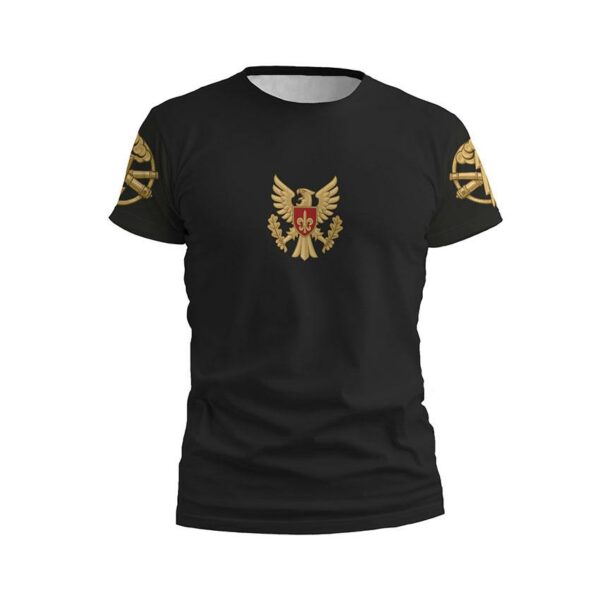 Футболка мужская спортивная с принтом «15-я отдельная бригада артиллерийской разведки. Черный лес. Black Forest»