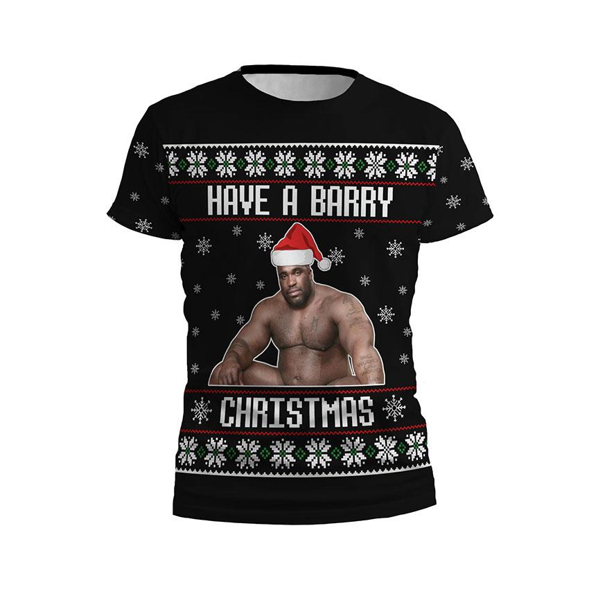 Футболка чоловіча спортивна з принтом «Баррі Вуд. Різдво. Barry Wood. Christmas»