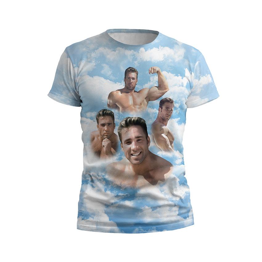 Футболка мужская спортивная с принтом «Билли Херрингтон. Облака силы. Billy Herrington. Clouds of Strength»