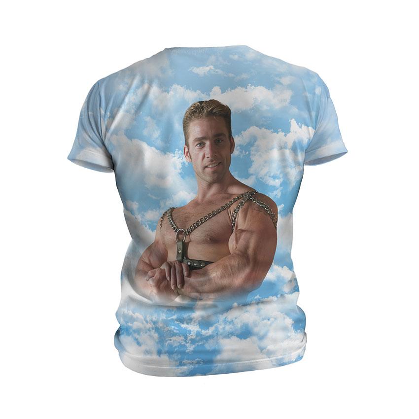 Футболка мужская спортивная с принтом «Билли Херрингтон. Облака силы. Billy Herrington. Clouds of Strength»