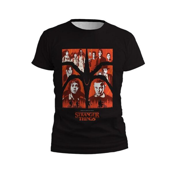 Футболка чоловіча спортивна з принтом «Дивні дива. Темний світ. Stranger Things. Dark World»