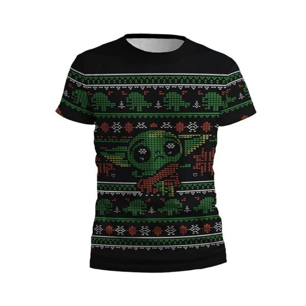 Футболка мужская спортивная с принтом «Малыш Йода. Праздничный паттерн. Baby Yoda. Festive pattern»