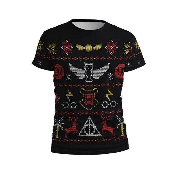 Футболка мужская спортивная с принтом «Гарри Поттер. Новогодняя сказка. Harry Potter. New Year’s Tale»