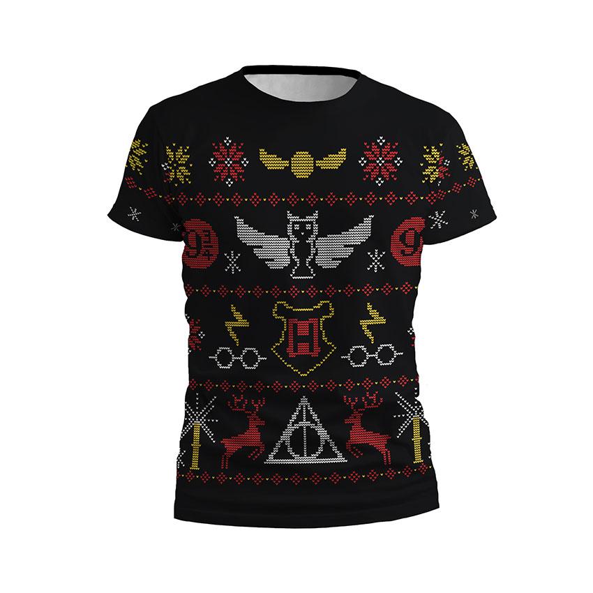 Футболка мужская спортивная с принтом «Гарри Поттер. Новогодняя сказка. Harry Potter. New Year’s Tale»